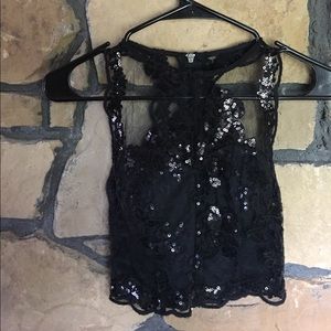 Two-piece Black Lace prom dress