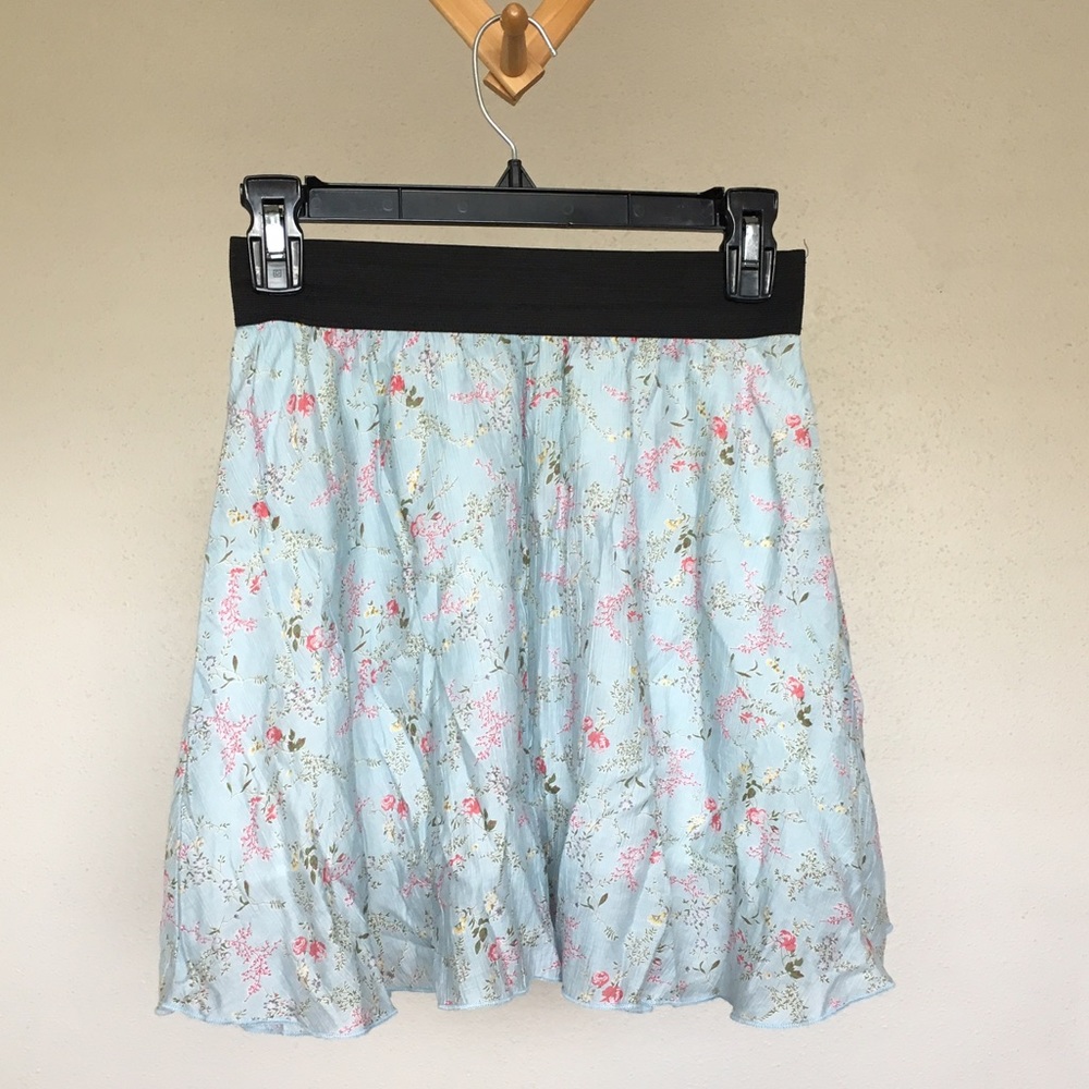 Floral Aqua Skirt