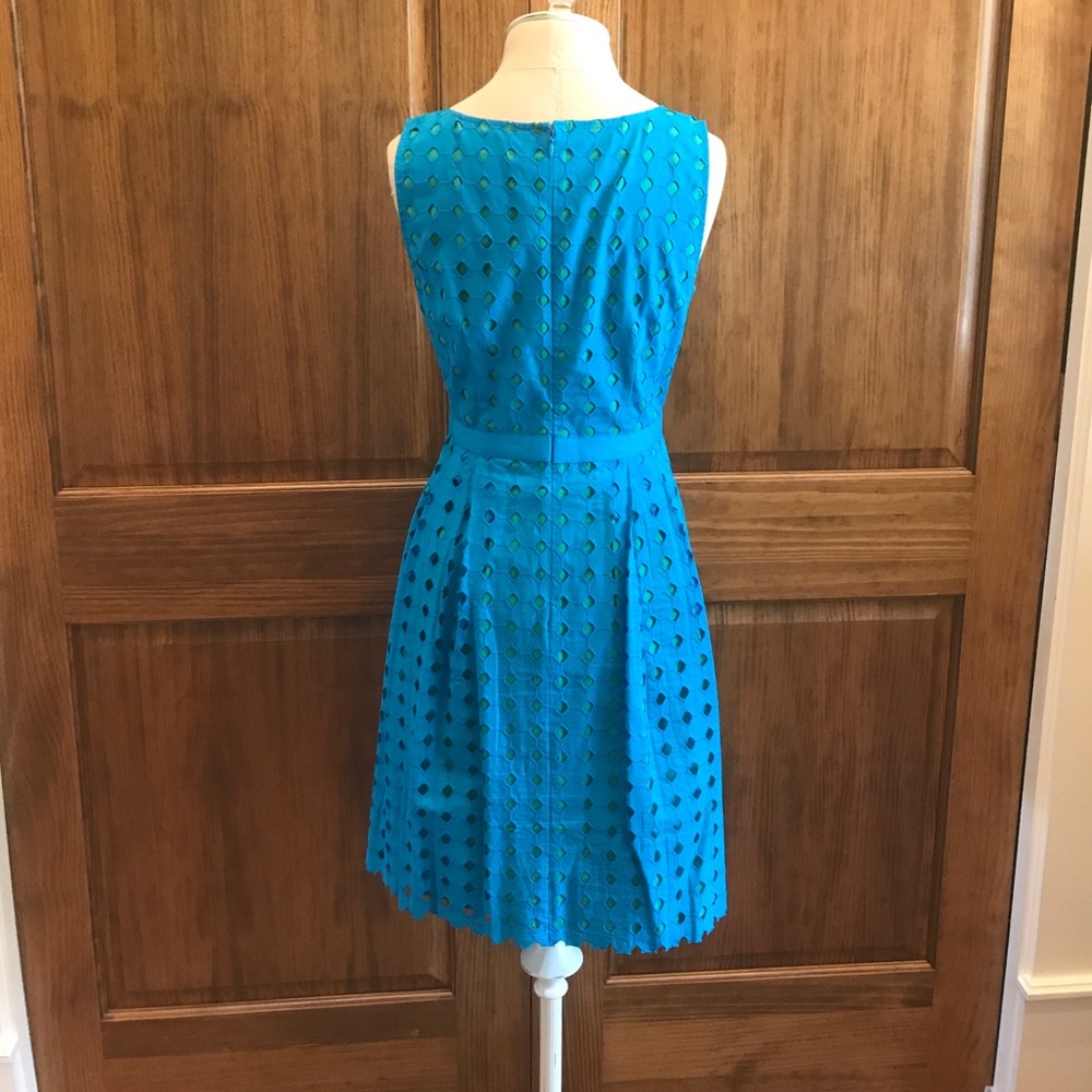 Loft aqua and green eyelet dress - Picture 3 of 3