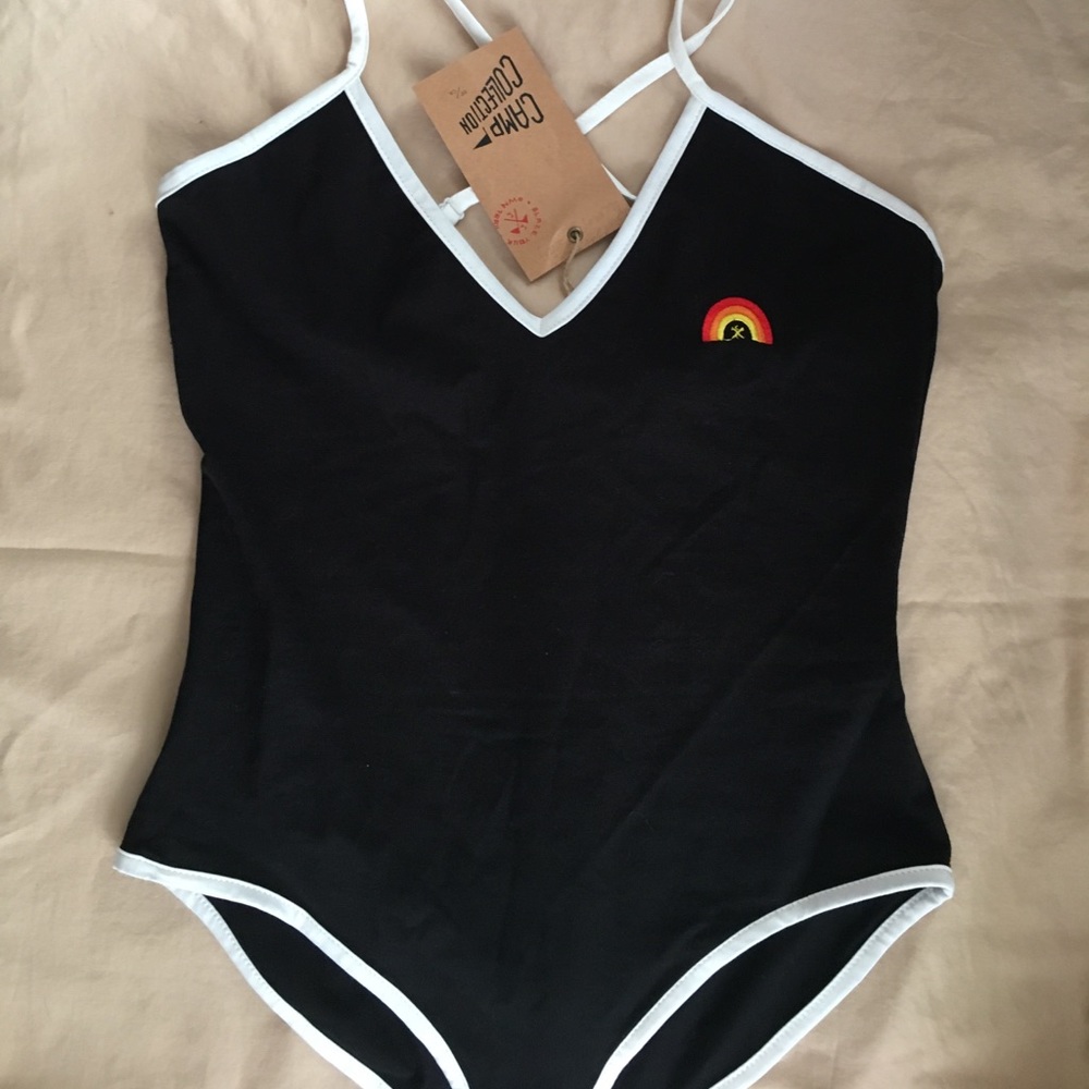 NWT Black Camp body suit!