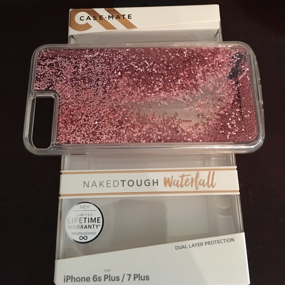 Pink glitter phone case