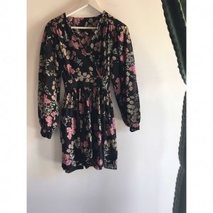 VINTAGE | BOHO FLORAL BABY DOLL DRESS SZ S