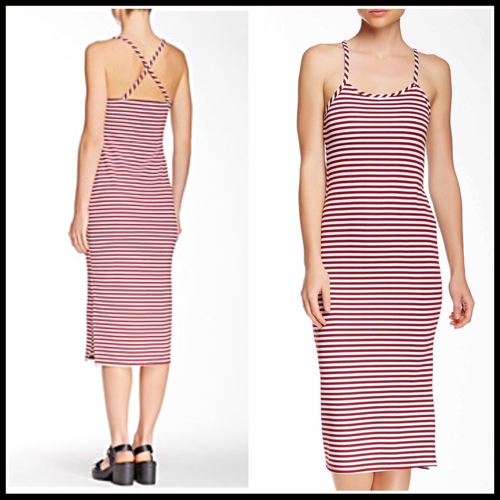 Ribbed JERSEY Dress Maxi Midi - Picture 3 of 6
