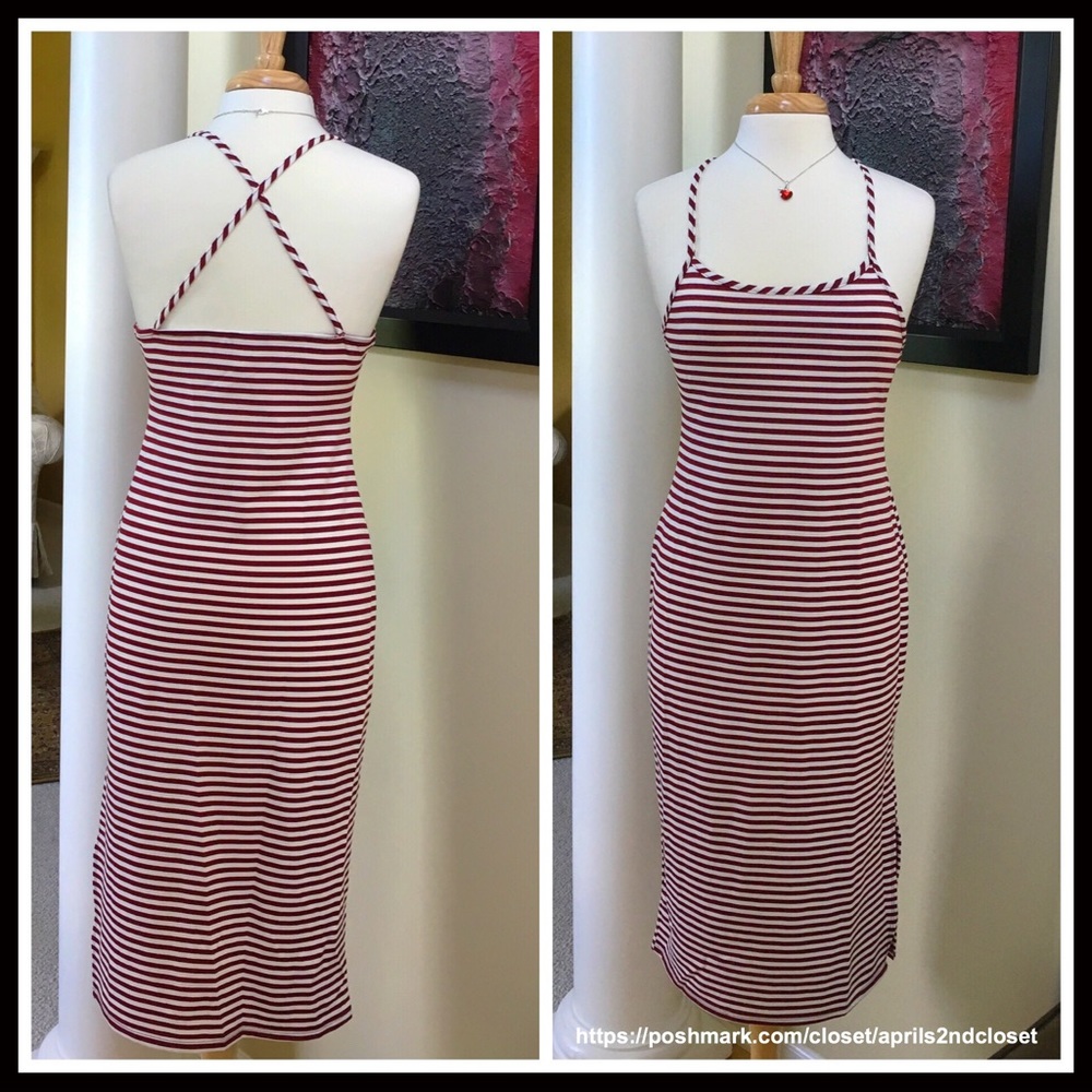 Ribbed JERSEY Dress Maxi Midi - Picture 5 of 6