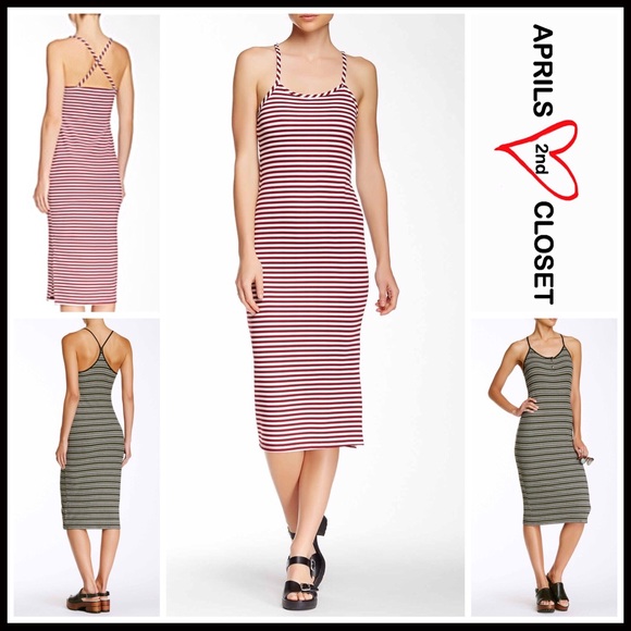 Ribbed JERSEY Dress Maxi Midi - Picture 2 of 6