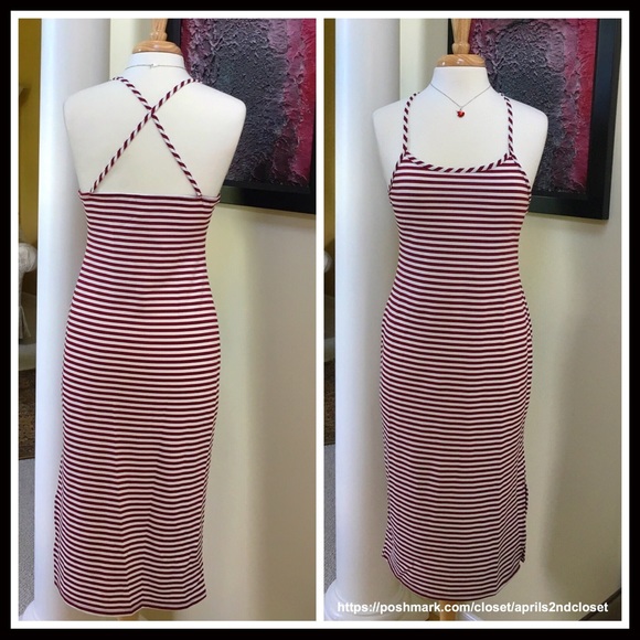 Ribbed JERSEY Dress Maxi Midi - Picture 5 of 6
