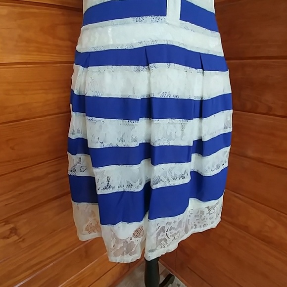 💙Skater Dress with Lace Detail - Picture 3 of 6