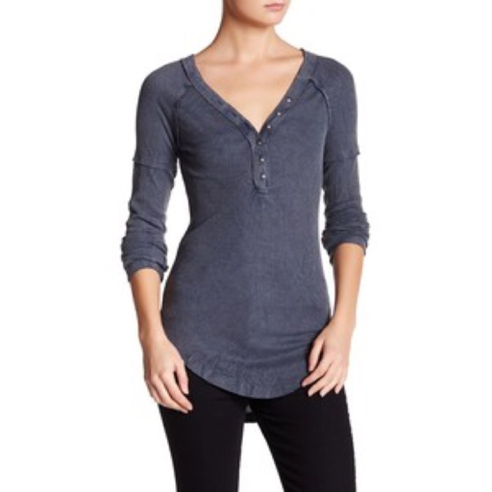 Melrose and Market --- Long Sleeve Purple Henley