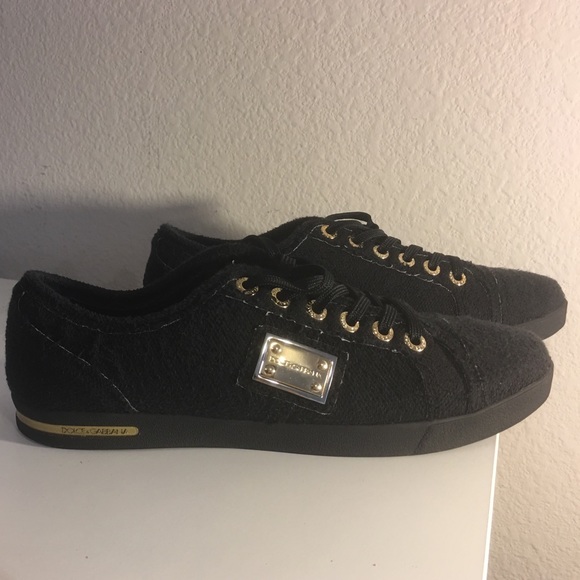 dolce and gabbana gold trainers