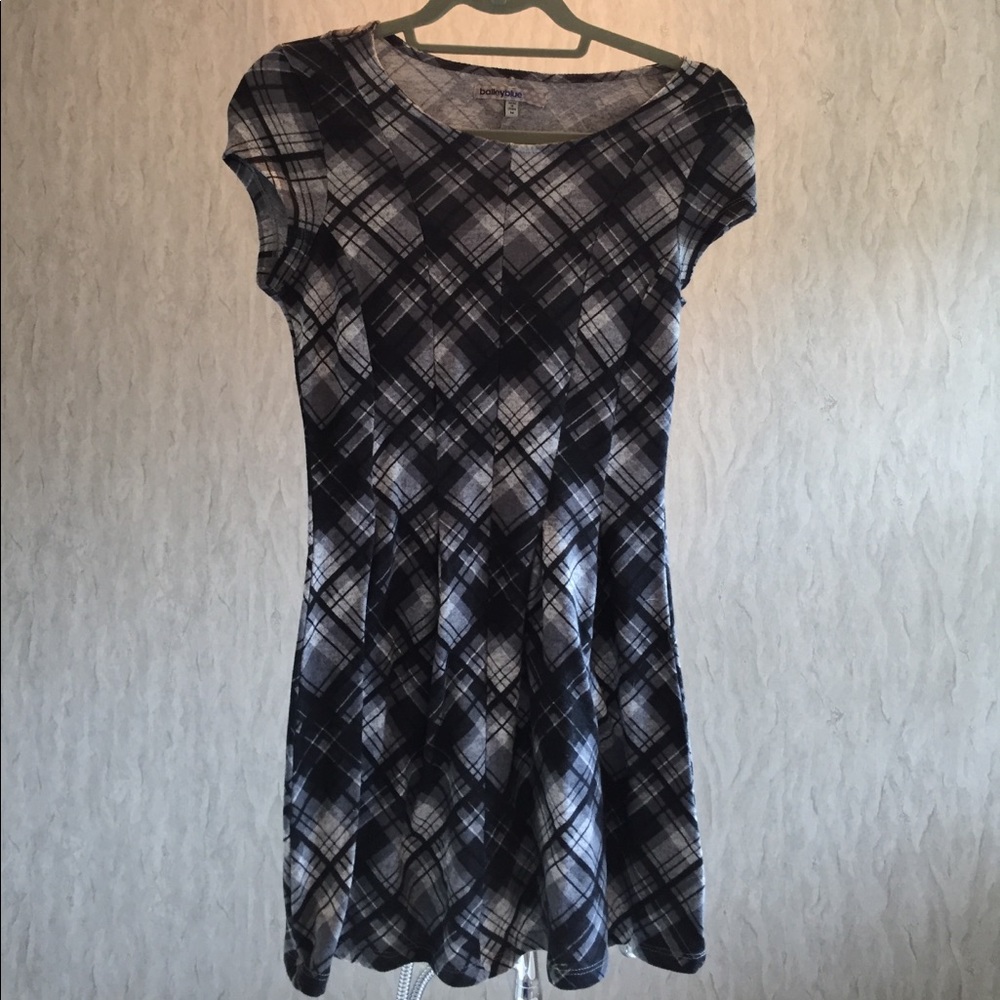 Black plaid dress