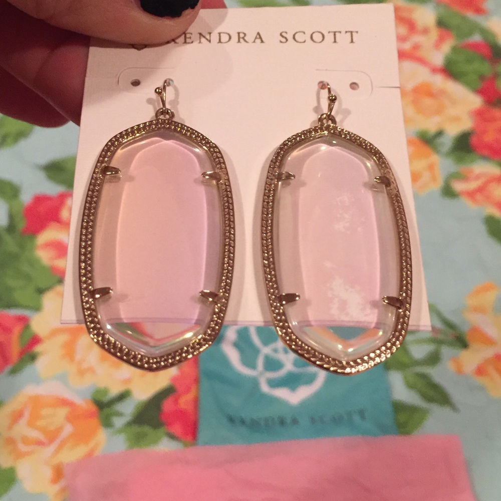 Kendra Scott Clear Iridescent Danielles