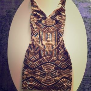 Bebe Sequin Dress sz XS