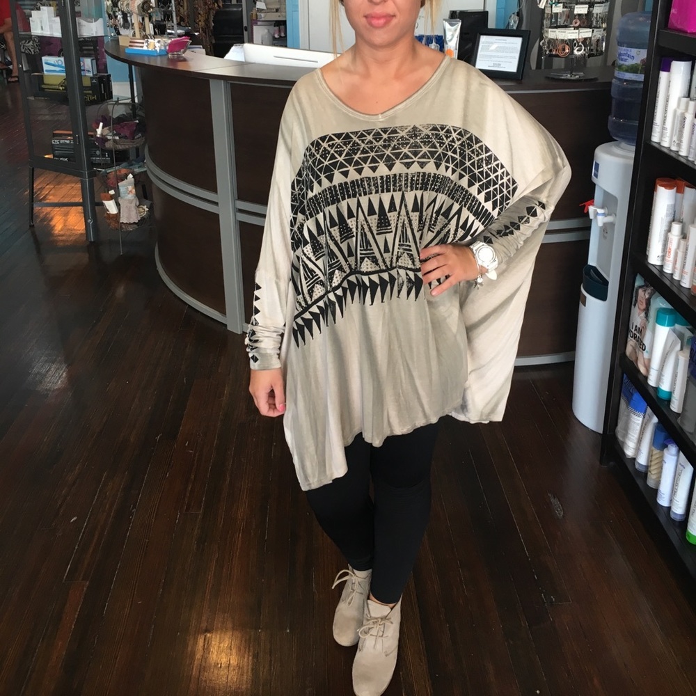 Aztec print top