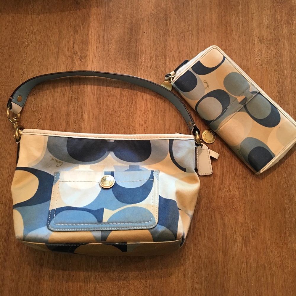 Coach handbag with matching wallet