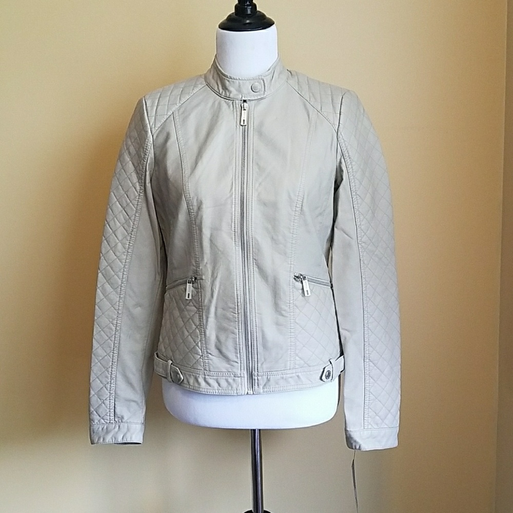 Kenneth Cole Reaction Faux Leather Hipster Jacket