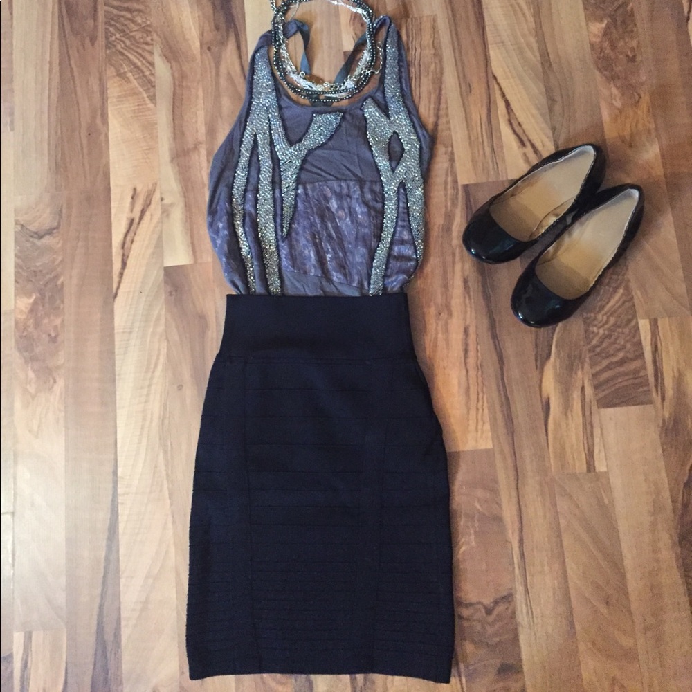 Black bandage skirt