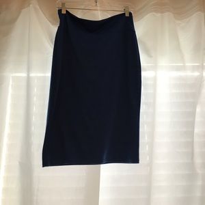 Cotton wide waste pencil skirt.