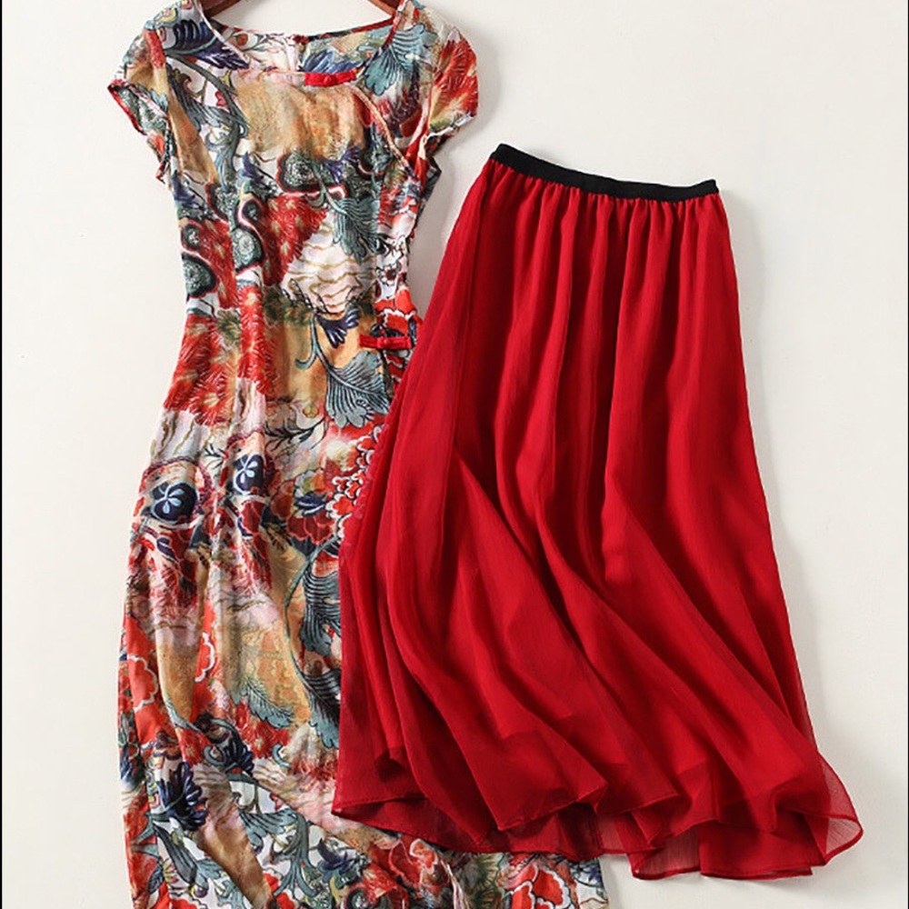 Two piece set , skirt and long  cover top