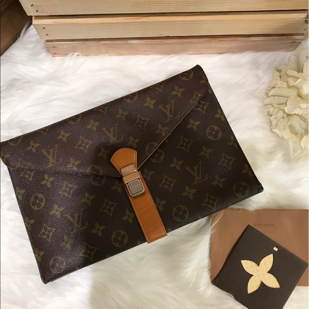 Authentic Vintage  lv Clutch and Side Bag
