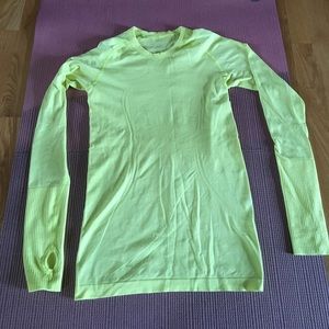 Bright yellow lululemon swiftly LS