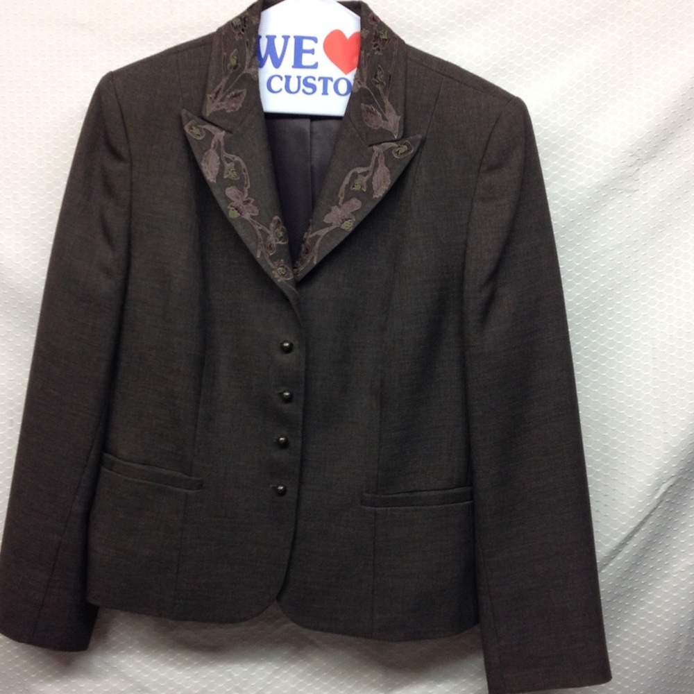 Kasper 2 piece brown skirt suit