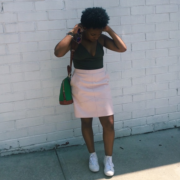 Pink Leather Skirt - Picture 2 of 2