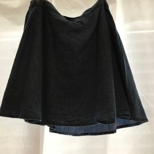 Chambray skater skirt.