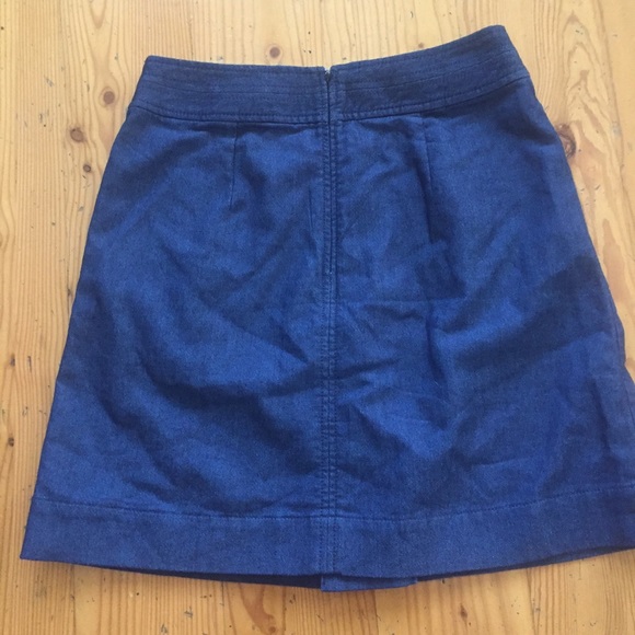 💰💰Ann Taylor LOFT Mini Chambray Skirt Sz 2 - Picture 3 of 8