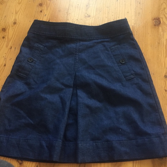 💰💰Ann Taylor LOFT Mini Chambray Skirt Sz 2 - Picture 4 of 8