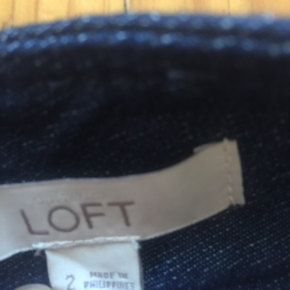💰💰Ann Taylor LOFT Mini Chambray Skirt Sz 2 - Picture 5 of 8