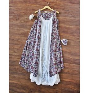 LA hearts maxi white dress and cover combined