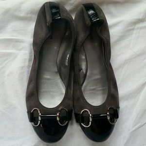Tahari Gustave - Gray and Black Ballet Flat 7.5M