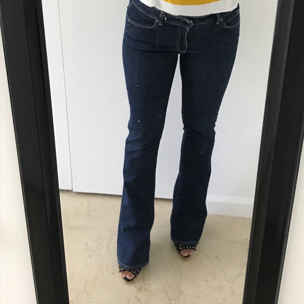 Vince mid rise wide bottom jeans