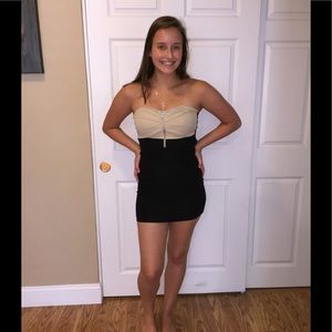 Love Culture black & tan mini dress- EUC