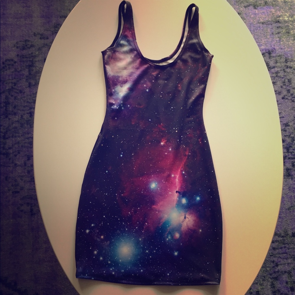 Blackmilk purple galaxy Dress sz XS