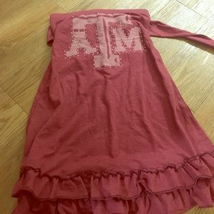 Victoria secret Pink Texas A&M strapless dress