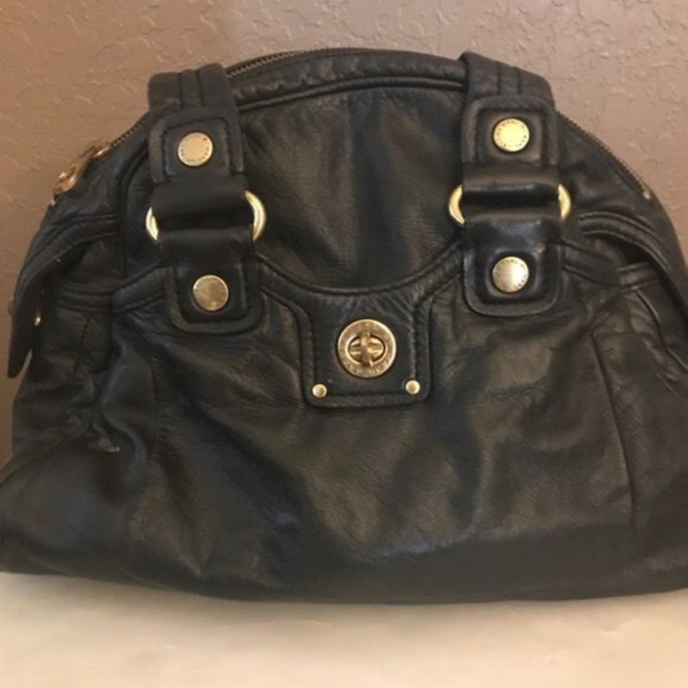 Black leather March Jacobs Handbag