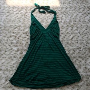Ella Moss Green Stripes Halter Neck Top