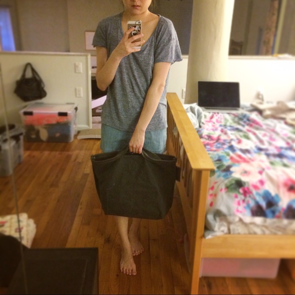 handmade in brooklyn canvas tote bag