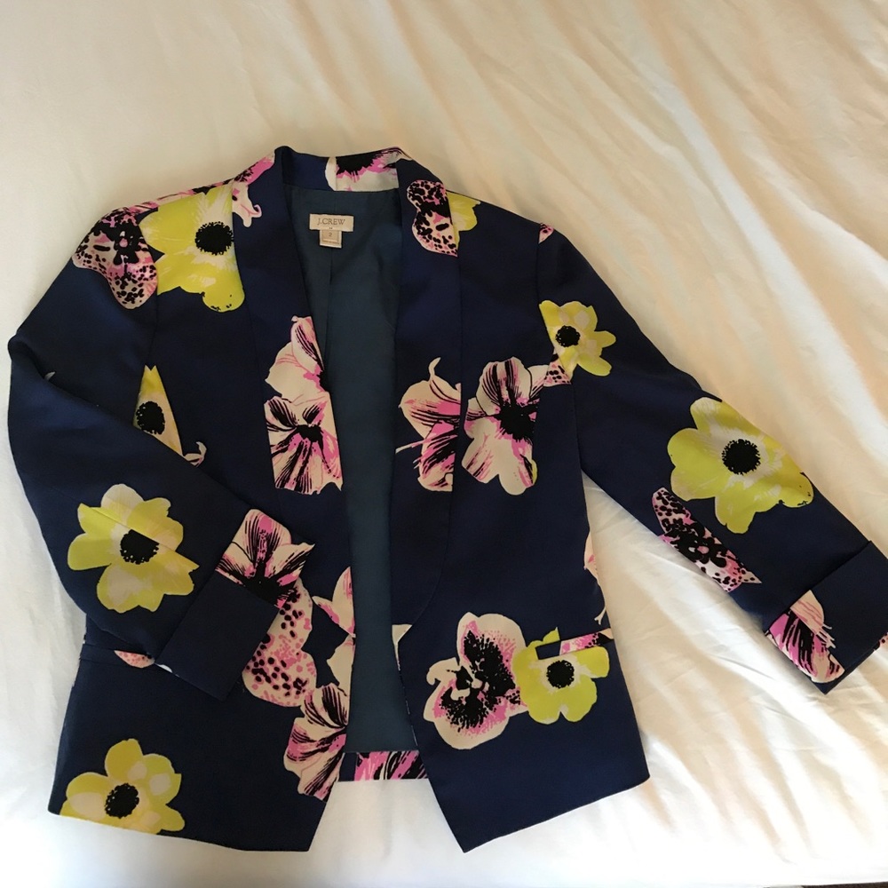 J Crew Floral Blazer
