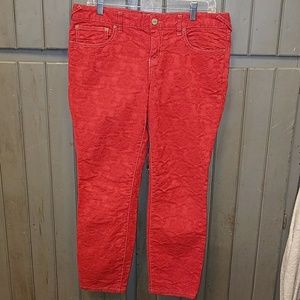 Free People  pattern stretch denim