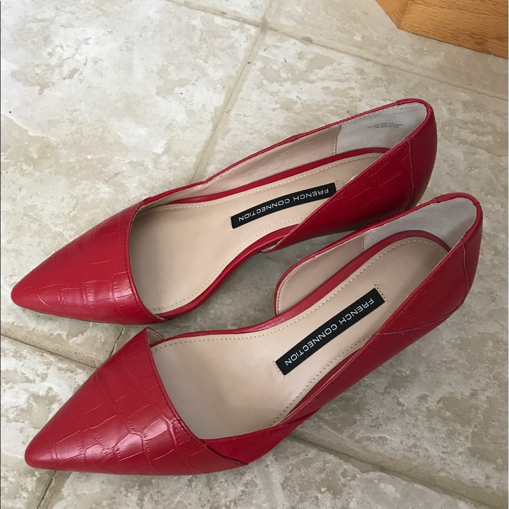 French Connection red shoes