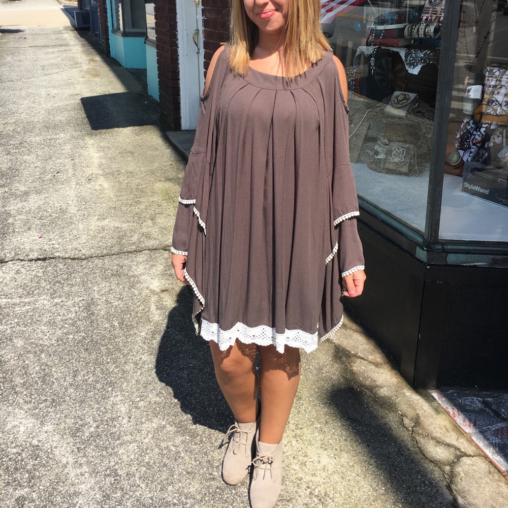 Cold shoulder dress