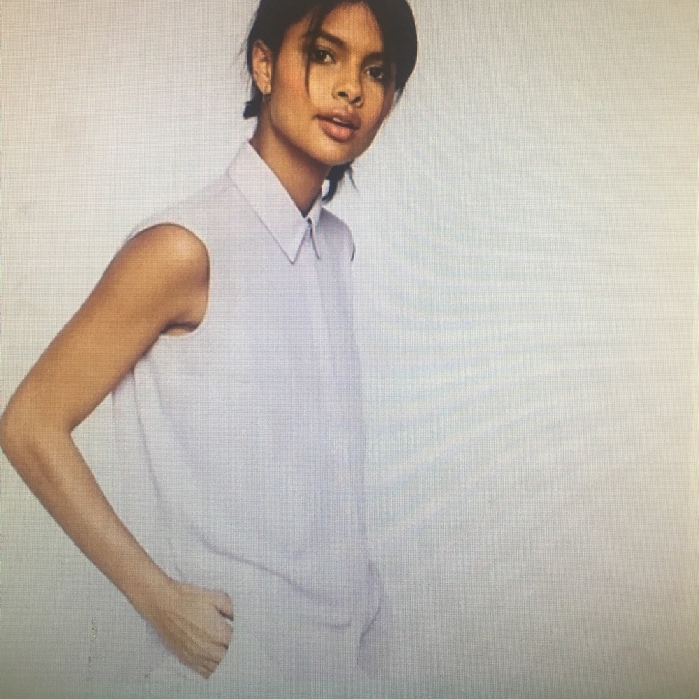 ASOS sleeveless buttondown blouse