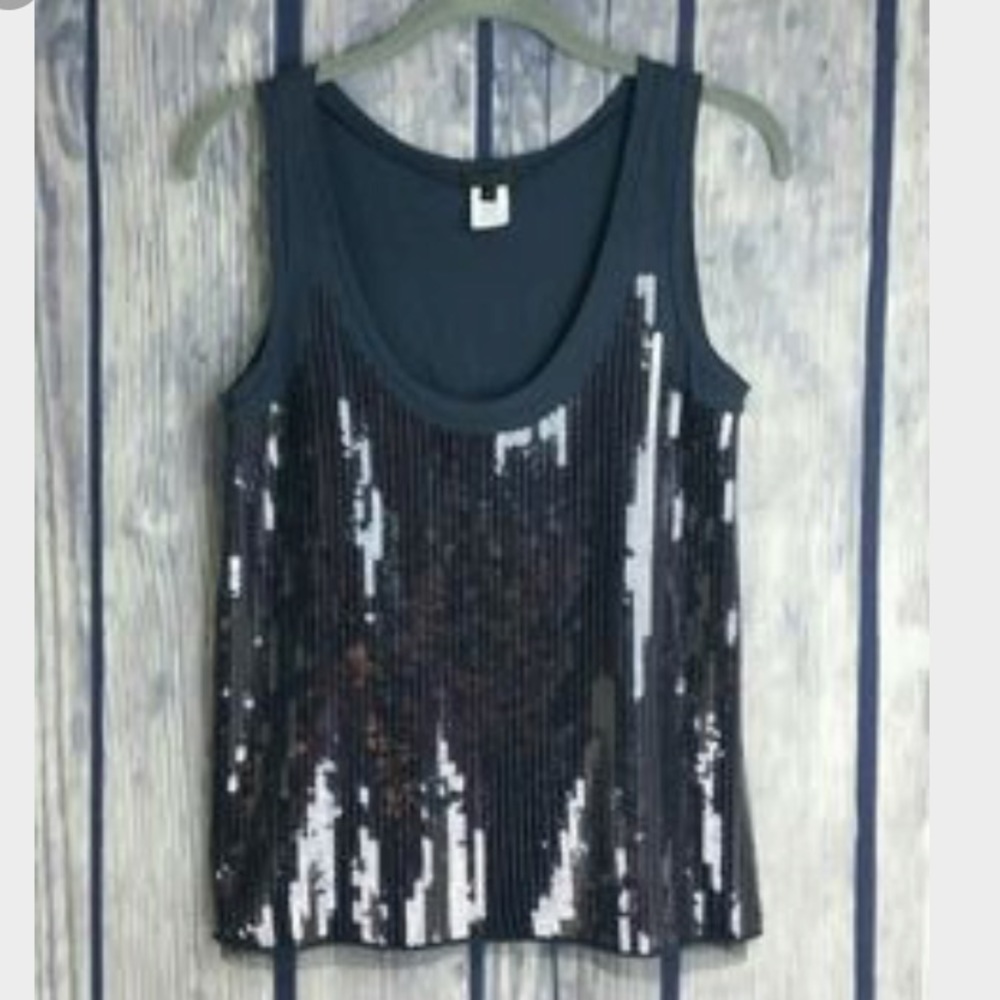 J.Crew | Sequin Tissue Tank in Navy (NWT)