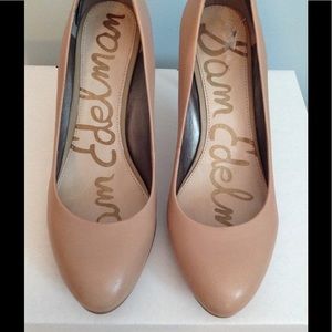 Sam Edelman, Camdyn  Leather Nude Pumps, like new