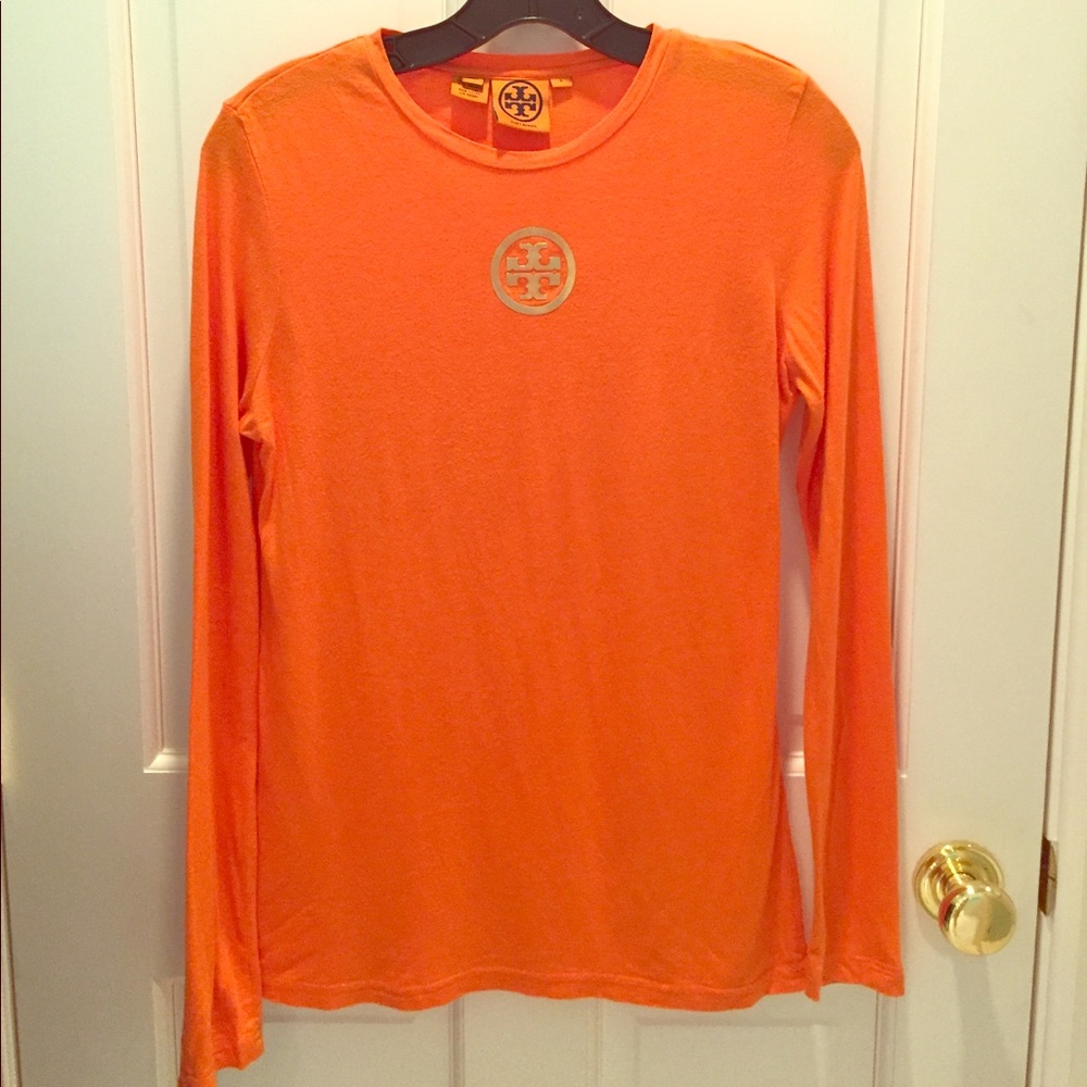 Orange Tory Burch Long Sleeve Shirt