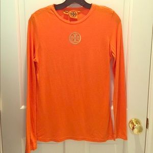 Orange Tory Burch Long Sleeve Shirt