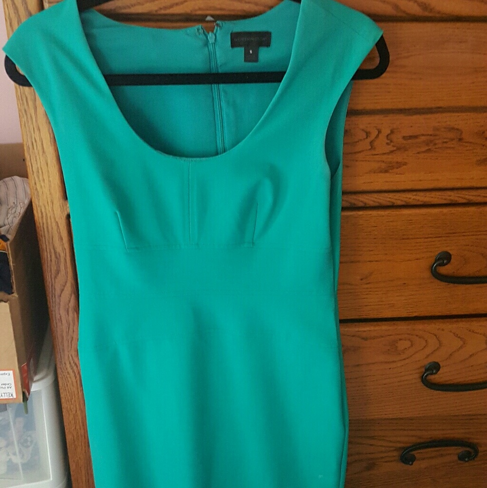 Teal tight wiggle dress