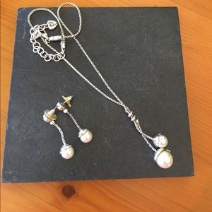 Brighton pearl necklace and earrings